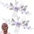PAGOW 2PCS Leaf Hair Combs, Purple Rhinestone Hair Comb Clips, Hair Side Comb Clips, Crystal Wedding Headpiece Hair Accessories For Women, Girls, Bride, Bridesmaid ( 4.73 x 2.76 inch )