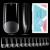 Gelike Ec Quadrat Full Cover Nageltips: Soft Gel Fake Nails Pre-Buff Pmma Harz Art Nail 552 CLEAR MEDIUM SAURE NAINGING SPICE for gluing nail art starter for DIY Salon 12 sizes 550 pieces (1 Pack)