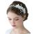 SWEETV Flower Bridal Headbands Ivory-Wedding Headpieces Hair Bands Jewelry Hair Accessories for Women Brides