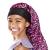 Red by Kiss Kids Satin Braid Bonnet  Comfy Wide Band for Long Hair  Long Braids (Pink Leopard)