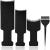 4 Pieces Balayage Highlighting Board with Teeth Hair Dye Paddle Highlighting Brush cooboard for Balayage Board Comb for Hair Dye Black
