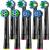 WENS Sensitive plug-in brushes compatible with oral B electrical toothbrush toothbrush heads Suitable for oral-B PRO1000/2000 2 sensitive 2 precision 2 flow 2 cross (black-8PC))