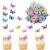Catelves 72 pieces of butterflies decorative cake edible rice paper birthday tortendeko cupcake topers cake decoration tortendendeko butterflies edible