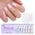Bartbox Short Square Press on Nails Nageltips 150 Soft Gel Full Cover Nail Tips Xcoattips with Tip Primer Cover White Nail Tips For Nail Extensions Nail Art Short Square White