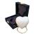 White Cremation Urn for Ashes Keepsake Heart Urn with Black Box and Brass Stand Mini urn for Your Loved one Adult & Funeral Burial for Adults and Infants