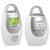 VTech DM221 Audio Baby Monitor with up to 1,000 ft of Range, Vibrating Sound-Alert, Talk Back Intercom & Night Light Loop, White/Silver