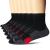 AKOENY Men's Ankle Athletic Running Quarter Socks (6 Pairs) 9-12 6 Pairs Black