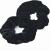 AADYA PAIR OF EXTRA LARGE (15CM) VELVET HAIR SCRUNCHIES ELASTIC SCRUNCHY HAIR BOBBLES (BLACK)
