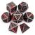 Haxtec Bloodstained Metal DND Dice Set Blood Polyhedral RPG Dice for Dungeons and Dragons Gift TTRPG Spooky Halloween Dice Blood Antique Iron