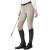 SANTINY Women's Horse Riding Pants with Zipper Pockets Knee-Patch Schooling Tights Equestrian Breeches for Women Taupe Medium