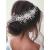 Vakkery Wedding Hair Comb Silver Pearl Crystal Hairpiece Flower Headpiece Bridal Hair Accessories for Women Girls Bride Bridesmaids