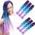 Shangxiu jumbo braids extensions ombre Lila 6 pieces 24 "Braids art hair for crochet braids synthetic braiding hair extensions synthetic hair for simple (purple & lake blue & light purple) purple/blue/purple