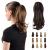 Sofeiyan 13" Ponytail Extension Long Curly Ponytail Clip in Claw Hair Extension Natural Looking Synthetic Hairpiece for Women Brown & Dark Auburn Mixed Darkest Brown & Dark Auburn Mixed 13"Claw Clip in