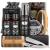Beard Grooming Kit for Men Perfect Fathers Gifts for Dad Him Husband Boyfriend with Beard Shampoo Wash Growth Oil Balm Trimming Set Include Brush Comb Scissors Orange