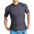 Actleis Men's Short Sleeve Rash Guard, UPF50+ UV Sun Protection Tee Quick Dry Swimming Shirts Charcoal Gray Large