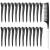 24pcs Hair Sectioning Clips with Styling Comb 3.5 Inches Duckbill Hair Clips Metal Crocodile Hairdressing Curl Clips Black