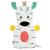 Fehn washing glove zebra - washcloth with animal motif for happy bathing fun - sucking strong & cuddly soft - for babies and children from 0+ months