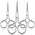 3 Pack Nose Hair Scissors Facial Hair Scissors Small Scissors Stainless Steel Straight Tip Scissor for Eyebrows, Nose, Moustache, Beard (Silver)