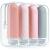 Gemice silicone travel bottles set 90ml 4 pieces of travel bottles for filling leak-proof cosmetic bottles for filling travel container bpa-free FDA approved for filling shower gel lotion pink