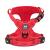 POPRET Dog harness without train reflective dog harness for dogs without chokes adjustable soft padded pet vest with simple control handle for large dogs (red suitable trimming l) l red.