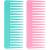 Large Hair Detangling Comb Wide Tooth Comb for Curly Hair Wet Dry Hair, No Handle Detangler Comb Styling Shampoo Comb (Cyan, Pink) Cyan,Pink