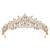 SWEETV Jeweled Wedding Tiaras and Crowns for Women  Metal Princess Tiara Queen Crown for Bride  Bridal Headpieces for Birthday Quinceanera Pageant Prom  Gold Gold+Clear
