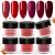 Honey Joy 6 BOX/SET Wine Red Dip Powder Dark Barn Red Fine Dipping Powder Colors No Need Lamp Cure,Like Gel Polish Effect,Even & Smooth Finishing (DP-A-6pcs-10g/box)