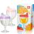 2 Pcs Baby Wine Sippy Cup Plastic Goblet Cup No Spill Wine Glass Sippy Cup Baby Goblet Cup Baby Sippy Cup Wine Glass Beverage Mug Milk Bottle with Lid for Kids on Birthday Party (Pink  Purple)