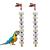2 Pack Big Bird Kielzeugen parrot beak grind calcium stone with bells bird cage accessories cage toys for nymphic papage papagei budgies ratte hamster chinchilla