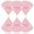 Auauy 6 PCs triangle makeup powder squad face sponge powder puff washable reusable makeup sponge wet dry make -up tool for loose powder or foundation rouge (pink) 6 pink