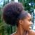 Afro Puff Drawstring Ponytail Extension for Black Women Synthetic Short Afro Kinkys Curly Afro Bun Extension Hairpieces Updo Hair Extensions with Two Clips (Black-1B) (Large(pack of 1) 1B#) Large(pack of 1) 1B#