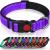 Taglory dog collar soft padded neoprene nylon dog collar for medium dogs adjustable and reflective for training purple m (1 Pack) m (1 pack) purple