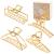 4 Pack Large Gold Hair Claw Clips for Women Thick Hair, Non-Slip Hair Catch Barrette Jaw Clamp, French Design Metal Cross Banana Hair Clips for Women and Girls