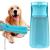 Portable Dog Water Bottle for Walking 19 OZ or 12 OZ Portable Pet Water Bottles for Puppy Small Medium Large Dogs Water Dispenser Dog Water Bowl Dog Accessories 19oz Blue