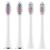 Tristan auron 4x replacement toothbrushes attached brushes for electrical toothbrush sound toothbrush i brush heads compatible with business class (white) 3 - replacement brush heads (white)