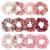 Whaline 12Pcs Blush Theme Hair Scrunchies Velvet Elastics for Women Pink Bobbles Soft Lovers Scrunchy Classic Elastic Thick Hair Bands Ties Gifts for Women Teenage Girls