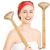 Wood - Back scratches Long handle scratch hand made of bamboo 16 "Long - & - Maximum scratch surface Back scratched chest premium wood massage device for father & adults (approx. 40cm with box)