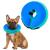 FWLWTWSS inflatable hubin dog & sore throat cat protective collar dog with adjustable Velcro fastener dog collar leak protection for recovery after operations or wounds for dogs (blue m) blue neck: 20.3cm- 30.5cm m