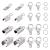 PH PandaHall Jewelry Making Kit  200 pcs 304 Stainless Steel Fold Over Crimp Cord Ends 200 pcs Jump Rings 50 pcs Lobster Claw Clasps for Earring Bracelet Necklace Jewelry DIY Craft Making  450 Pcs/Set