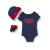 Levi's Baby Boys' Classic Batwing Infant Hat Bodysuit Bootie Set 3pc Ml0019 Toddler 6-12 Months Dress Blues