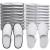 Yeios Hotel Spa Slippers Closed Toe Home Guest Slippers for Adult 20 Pairs for Men and Women White