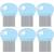 6 Pieces Head Lice Remover Nit Removal Hair Comb with Magnifier, Fine Metal Teeth Tool for Dogs Cats Pet Human Grooming and Removing Dandruff Flakes/Lice Eggs (Sky Blue)