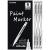 FLYMAX White Paint Pen 6 Pack 0.7mm Acrylic White Permanent Marker White Paint Pens for Wood Rock Plastic Leather Glass Stone Metal Canvas Ceramic Marker Extra Very Fine Point Opaque Ink