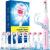 Rotating Electric Toothbrush for Adults with 8 Brush Heads (2 Types) 4 Modes Deep Clean Electric Toothbrush with Rechargeable Power and 2 Min Smart Timer Pink 2-pink