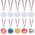 36 Pcs Design Your Own Award Medals Make Your Own Medals Kit DIY Award Medals for Kids with Ribbons Fun Craft Activity Kit for Parties School and Home, Party Favors Medals for Boys and Girls