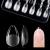 Gelike ec XS Short Almond Nail Tips - Soft Gel Nail Tips Almond Shaped Full Cover Gel X Nails Pre Etched for Extensions PMMA Resin Clear Strong False Press on Nails 12 Sizes 120PCS 120-XS-Almond