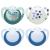 NUK Star Day & Night Baby Dummy 6-18 Months Soothes 99% of Babies BPA-Free Silicone Soothers Glow-in-the-Dark to Find at Night Crocodile 4 Count