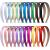 Duufin 22 Pieces Satin Headbands 2cm Plain Headband Non-slip Hair Headband Colorful DIY Headbands for Women and Girls  22 Colors Multicolored