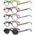 Eyekepper 5-Pack Readers Spring Hinge Temple Classic Mini Small Oval Round Reading Glasses Include Sun Readers +1.5 +1.50 Mix