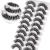 Veleasha Russian Strip Lashes with Clear Band Looks Like Eyelash Extensions D Curl Lash Strips 10 Pairs Pack (DT01) 10pairs-Clear Band DT01